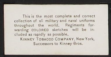 N224 1880s Kinney Military Series